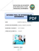 Informe de Internado