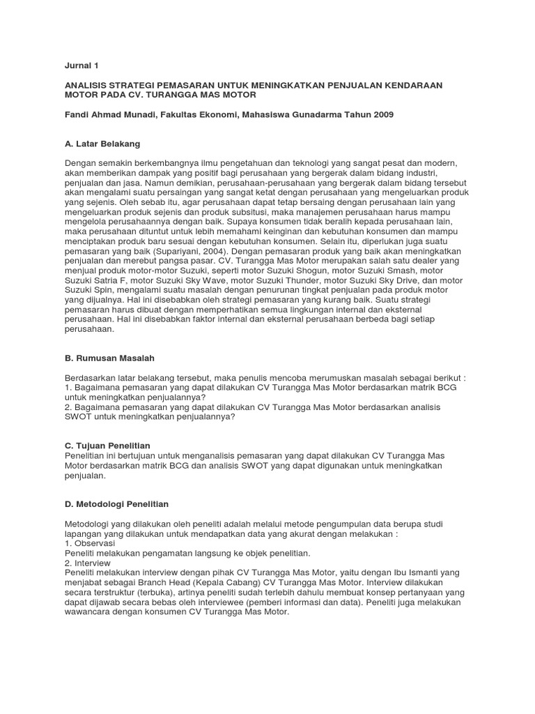 Review Jurnal Pemasaran