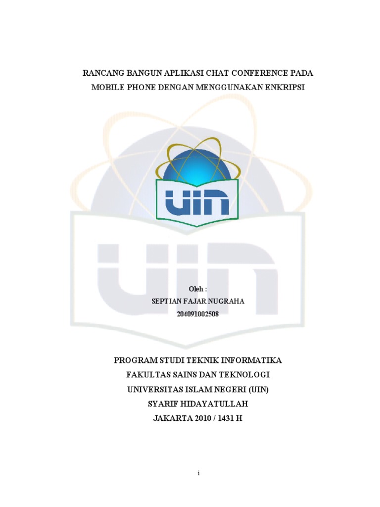 Cover Proposal Skripsi Uin Jakarta Cover Skripsi Uin Bandung - Contoh