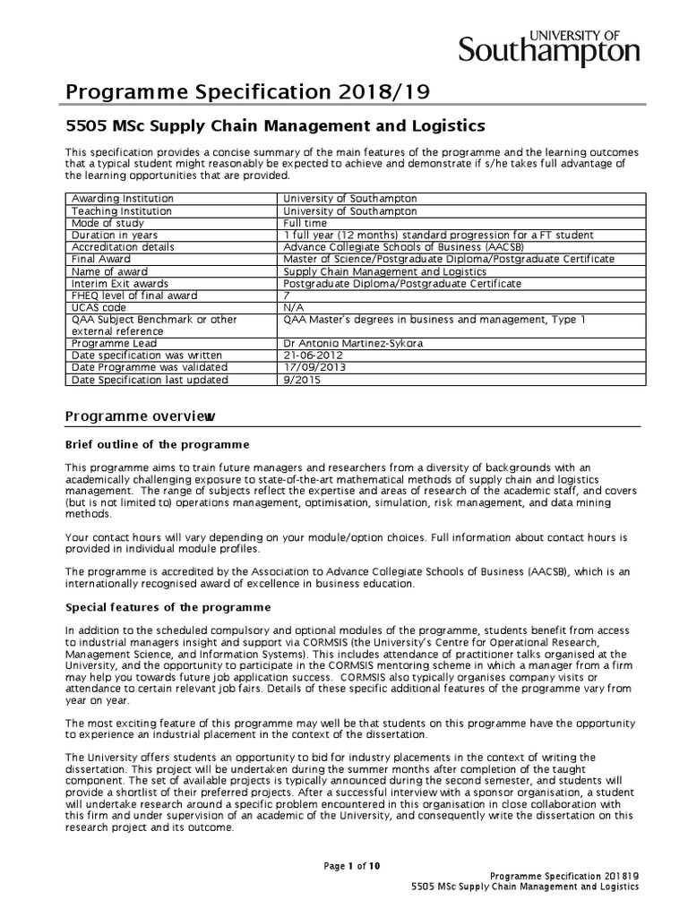 Master thesis topics in logistics and supply chain management image