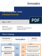 Integrigy Thrifty DBA Does Database Security