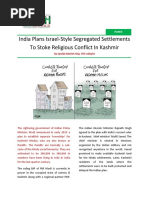 India Plans Israel-Style Segregated Settlements To Stoke Religious Conflict In Kashmir