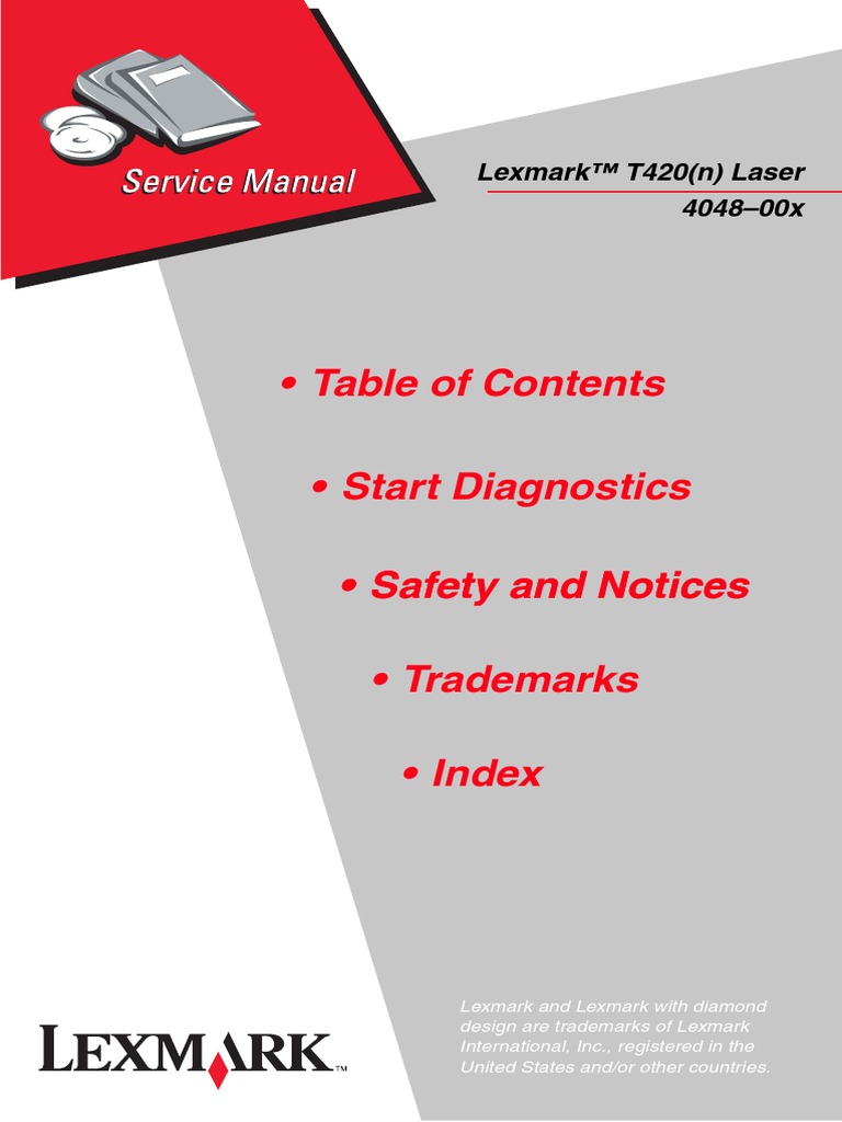 Esploso Lexmark t420, t420n | PDF | Manufactured Goods | Equipment