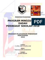 Program Minggu Anti Dadah Peringkat Sekolah 2018: Program Pelaksanaan Pendidikan Pencegahan 2018