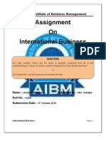 Assignment On International Business (The Current Business Environment of India)