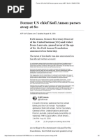 Former UN Chief Kofi Annan Passes Away at 80 - World - DAWN.com
