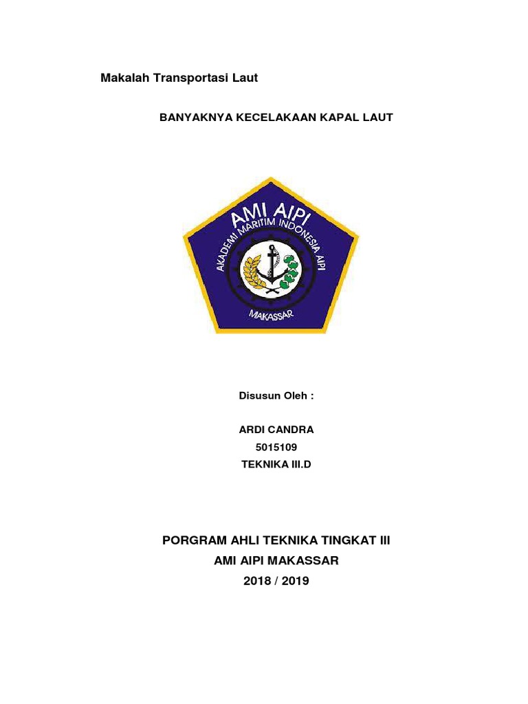 Contoh Makalah Pengangkutan Laut Home Student Books