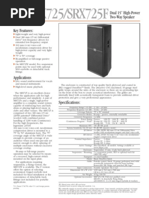 jbl srx725 specs