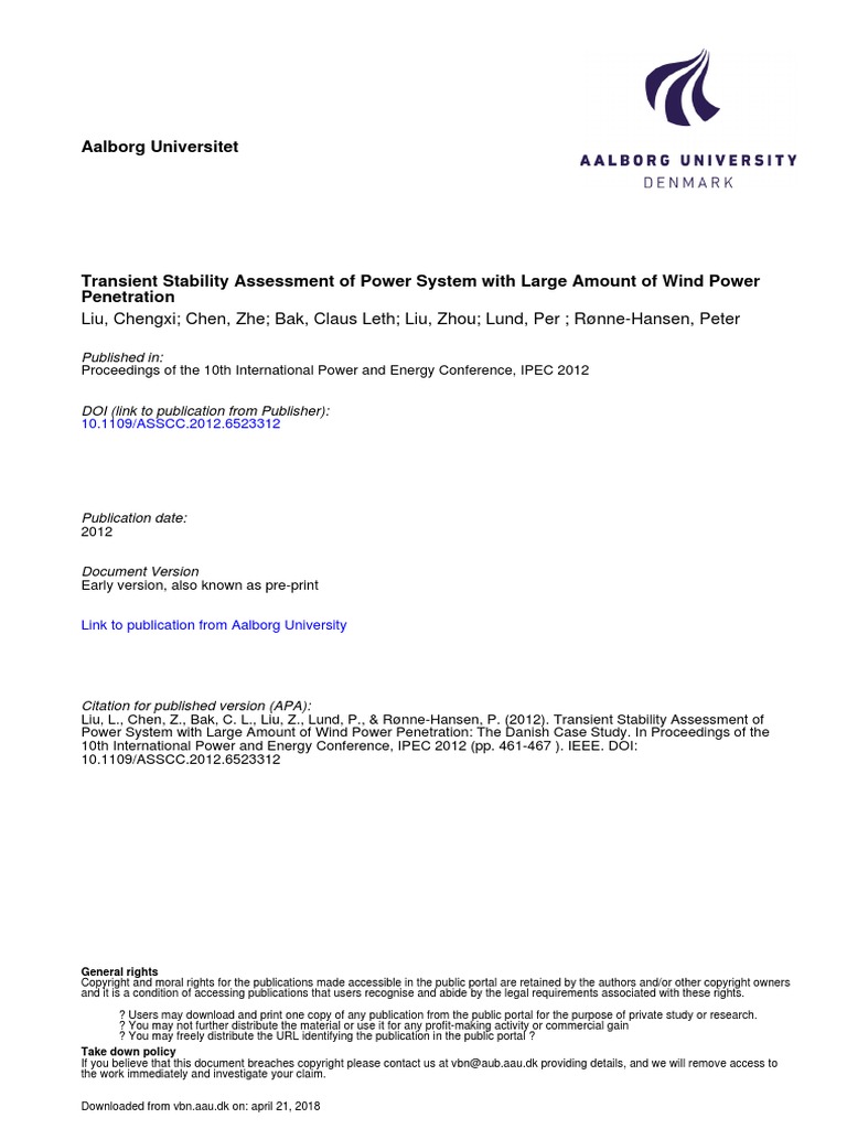 Transient Stability Assessment of Power System With Large Amount of ...