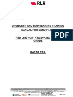 Operation and Maintenance Training Manual For Sand Filter Red Line North Elevated and at Grade