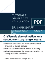 Sample Size Calculation