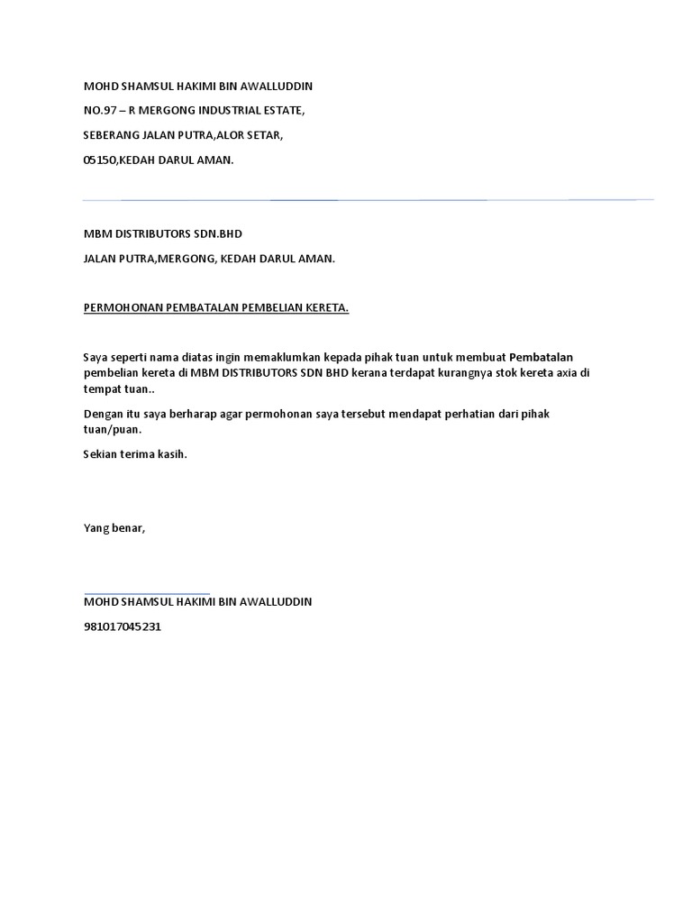 Contoh Surat Kebenaran Pdf