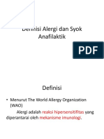 Definisi Alergi Dan Syok Anafilaktik Dirga