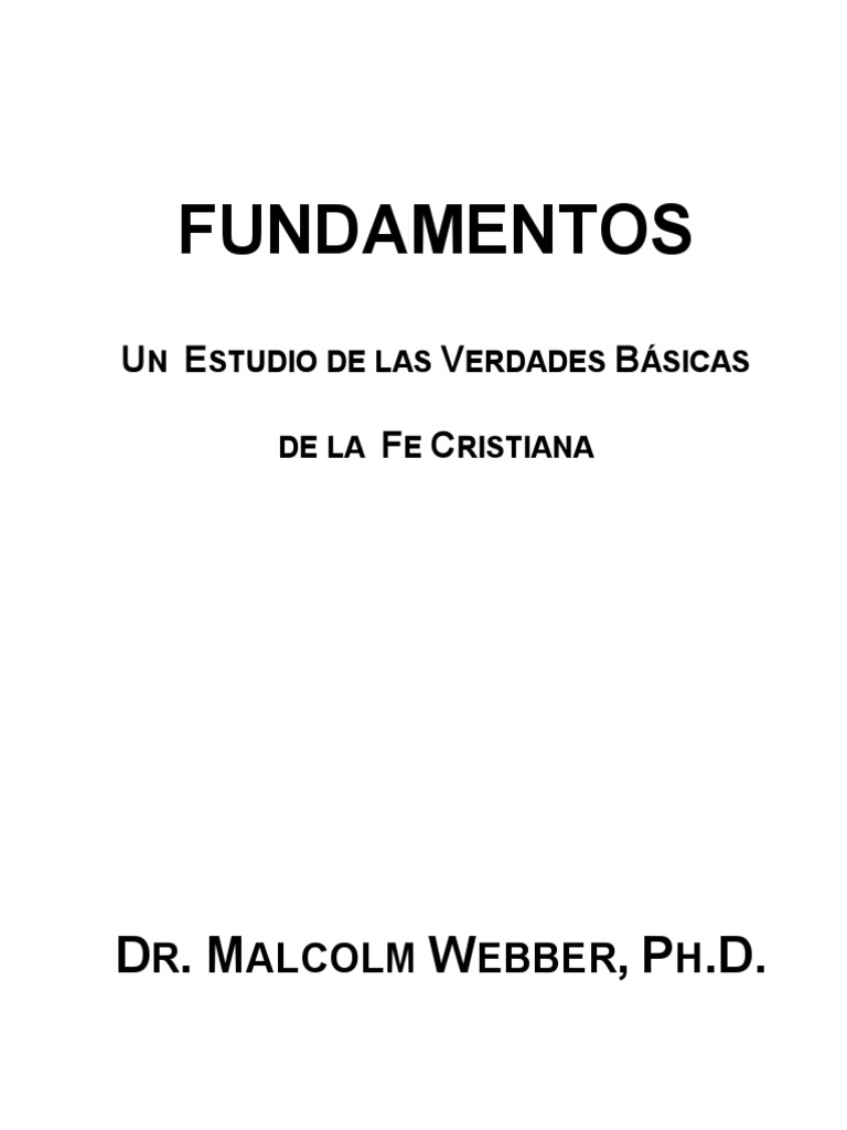 Fundamentos de la Fe Cristiana | PDF | Jesús | Cristo (título)