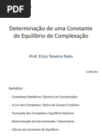Aula Equilibrio de Complexacao