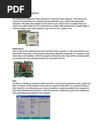 Processors (CPU) : Internal System Unit Components