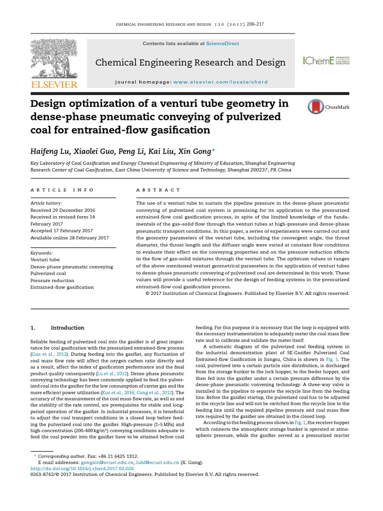 Design Optimization of A Venturi PDF | PDF | Flow Measurement | Gases