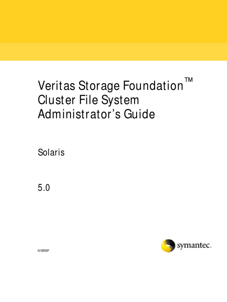 Veritas Cluster File System Administrator's Guide PDF File System Computer Cluster
