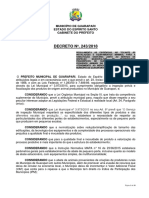 Decreto N 243-Dispoe Sobre Regulamentao de Abate Em Pequenas Escalas