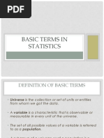 Basic Terms in Statistics