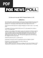 Fox Arizona September 2018 Topline September 12 Release
