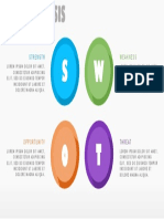 SWOT Analysis Slide Design Template in Microsoft PowerPoint 2016