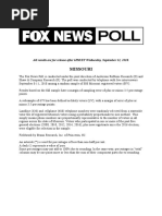 Fox Missouri September 2018 Topline September 12 Release