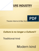 Culture Industry: Theodor Adorno & Max Horkheimer