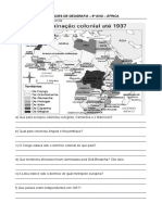 Atividades de Geografia sobre a África no 8o Ano