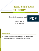 Control Systems Theory: Transient Response Stability STB 35103