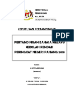 Keputusan Pertandingan Debat Ala Parlimen Peringkat Negeri Pahang 2018