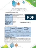 Guía de Actividades y Rúbrica de Evaluación - Fase 1 - Identificación de Indicadores Ambientales