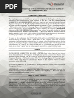 Third Term Additive To The Purchase and Sale of Share of Pay Diamond Project PDF