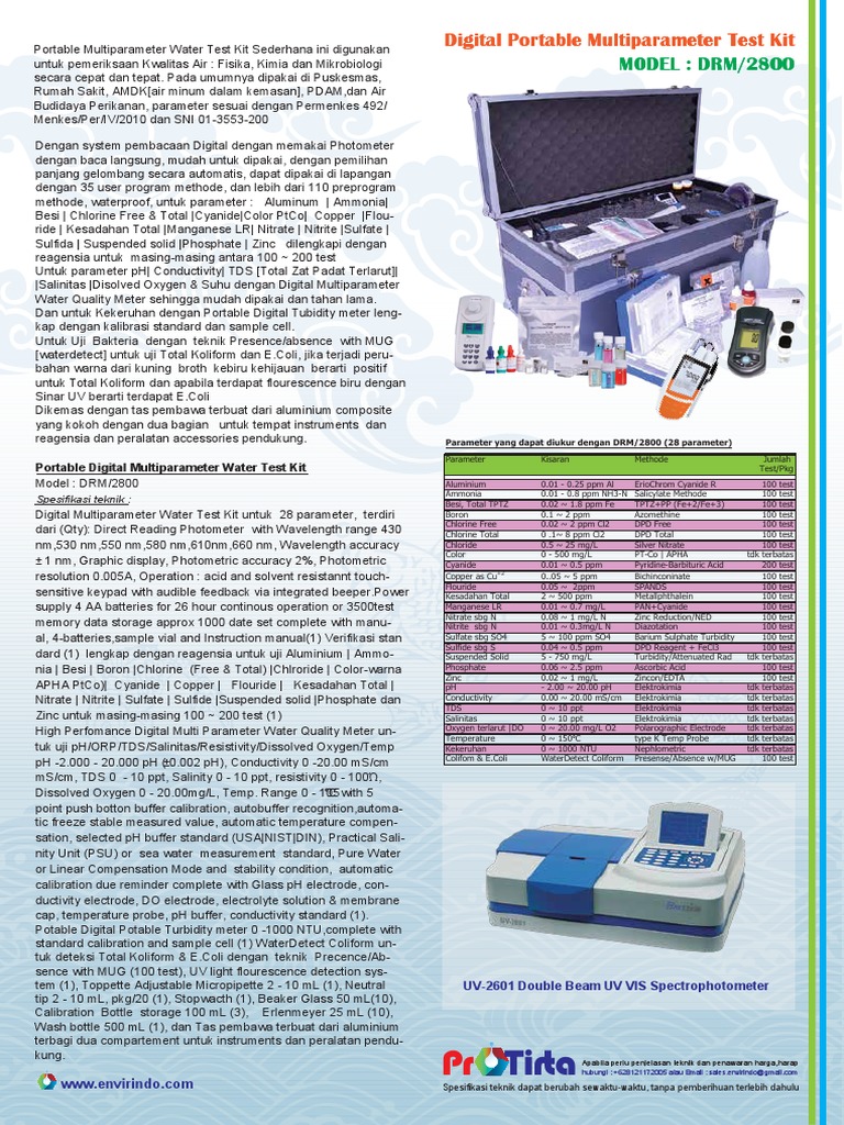 Kit Uji Air dan Makanan Portable | PDF