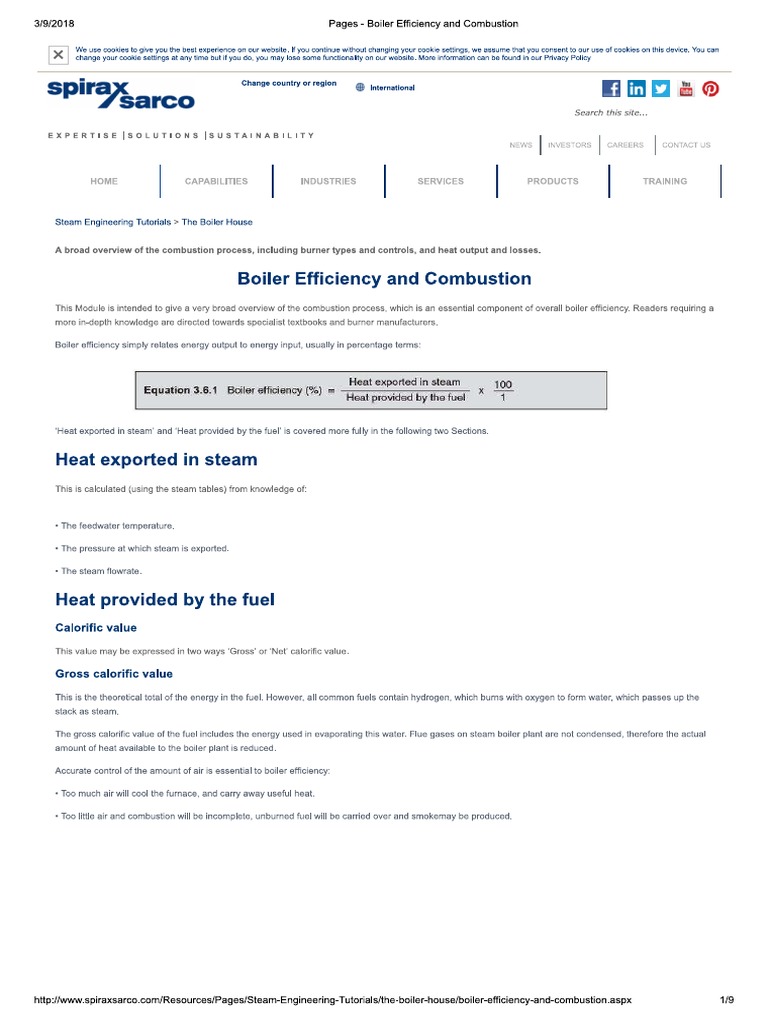 Boiler Efficiency and Combustion | PDF | Nature