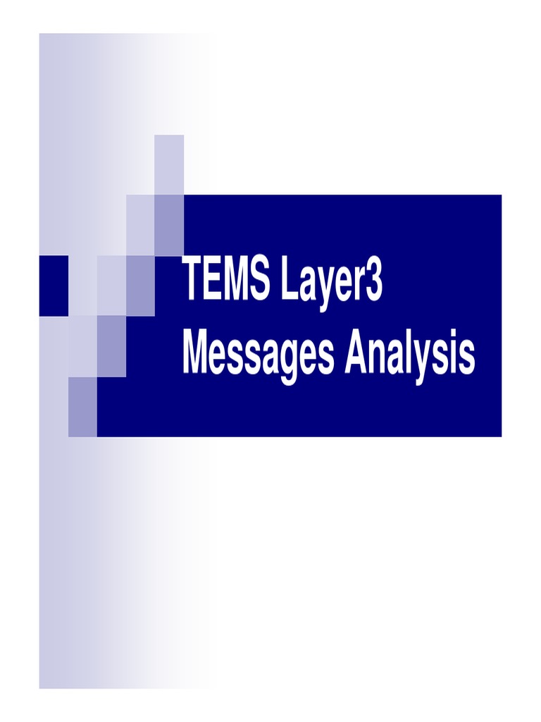TEMS Layer3 Messages Analysis V2 PDF | PDF | Computers | Technology ...