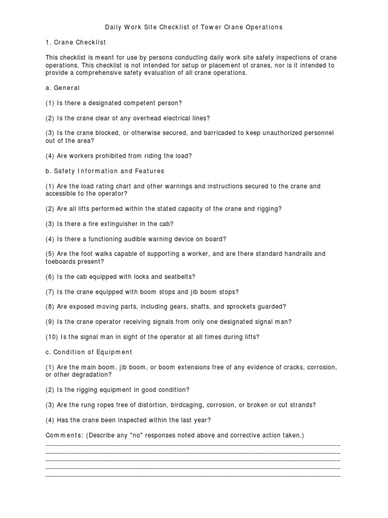 Daily Work Site Checklist of T 10844112 | PDF | Business | Computers