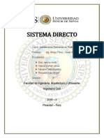 Sistema de Agua Directo 2018-II