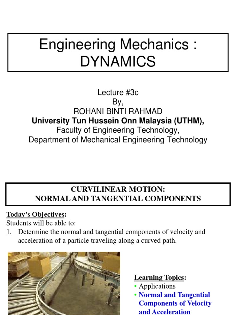 DY Lect3c PDF | PDF | Acceleration | Curvature