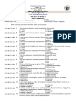 Mapeh Pre Test-first Sem 2017-2018