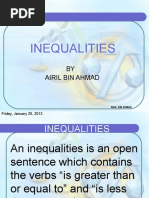 Inequalities: BY Airil Bin Ahmad