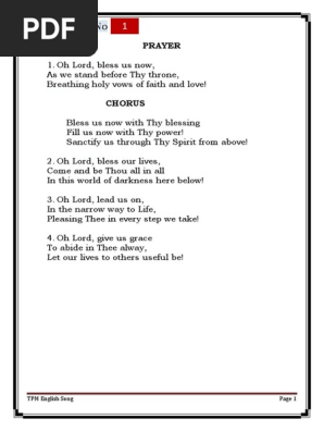 Tpm English Songs 1 465 Pdf Lamb Of God Jesus