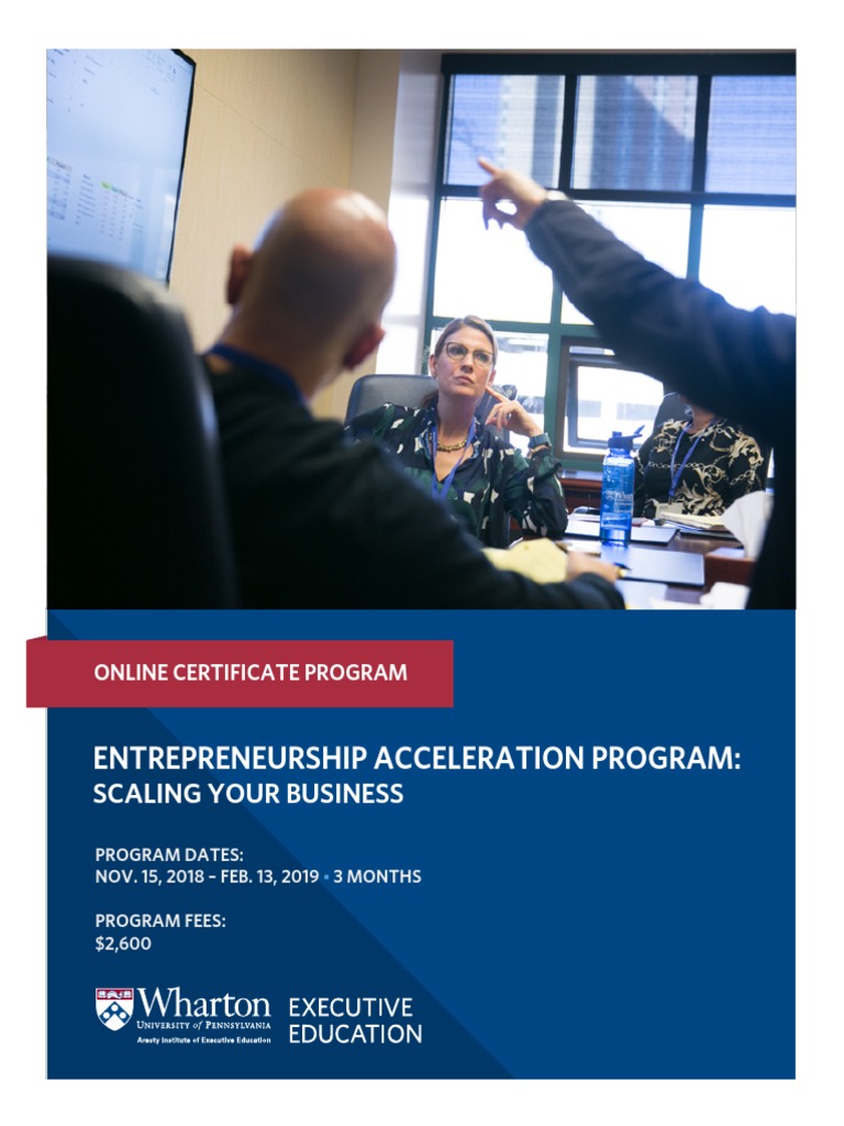 Brochure Wharton Entrepreneurship 5 Sep 18 V41 PDF Wharton School