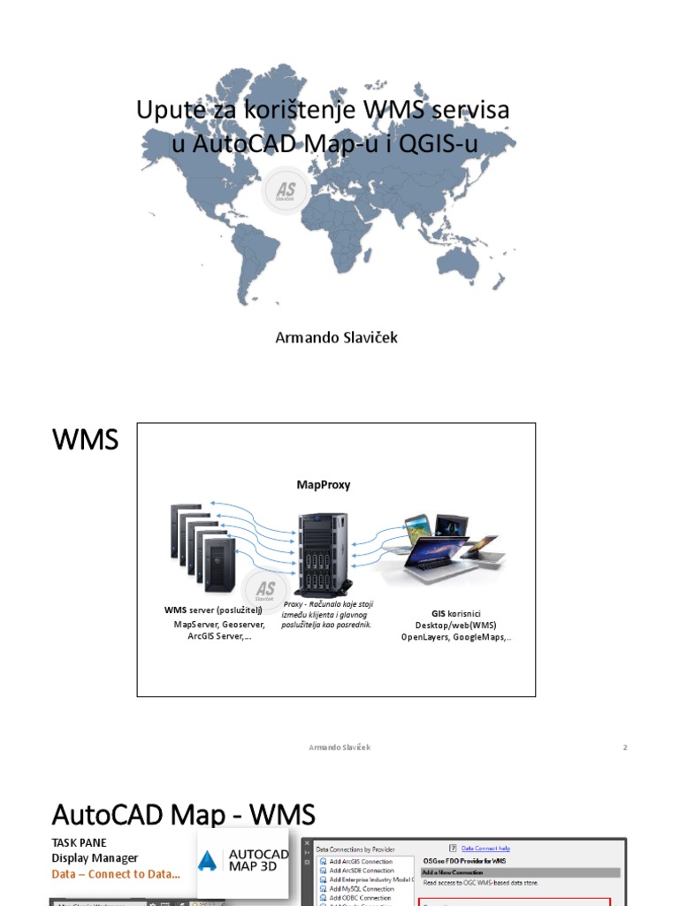 WMS Service Guide for AutoCAD and QGIS | PDF