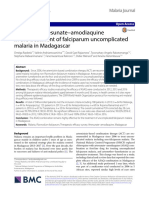 Efficacy of Artesunate-Amodiaquine in The Treatment of Falciparum Uncomplicated Malaria in Madagascar