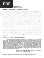 Objetividade e Criatividade Na Ciencia Sapientia e a Ciencia 1