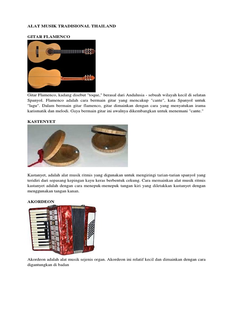 Alat Musik Tradisional Thailand