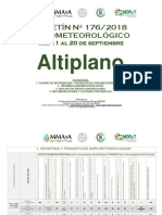 BOLETÍN #176-2018 AGROMETEOROLÓGICO Del 11 Al 20 de Septiembre-Altiplano