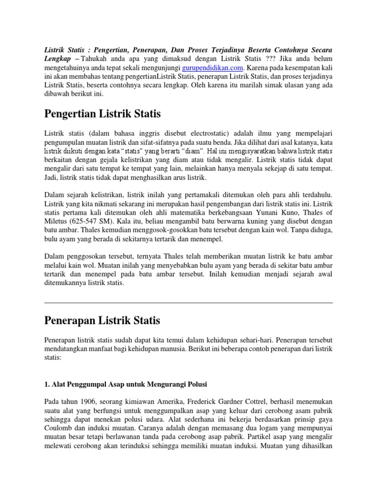 Listrik Statis