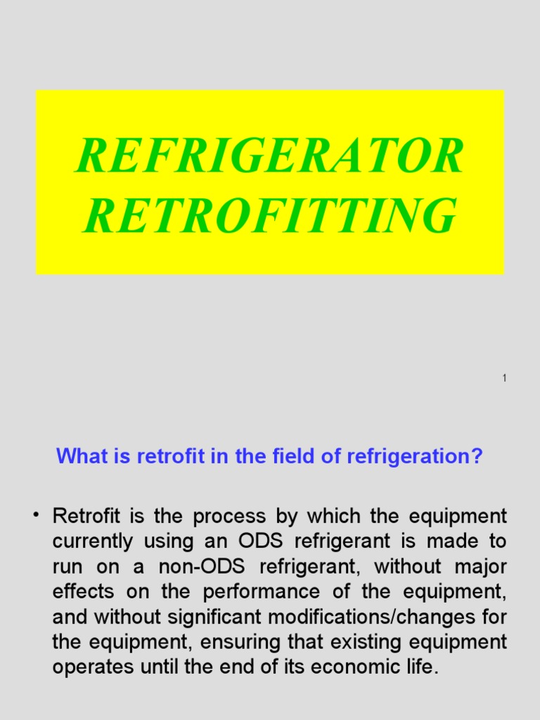 Refrigerant Retrofitting PDF Chlorofluorocarbon Chemical Process